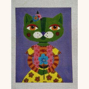 Hndmalet stramaj Grn Kat 