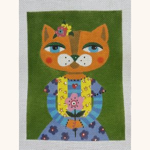 Hndmalet stramaj Orange Kat